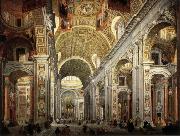 PANNINI, Giovanni Paolo Interior of Saint Peter's oil